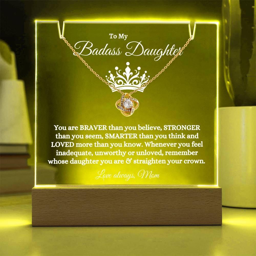 Badass Daughter From Mom | Keepsake Gift Set | LED