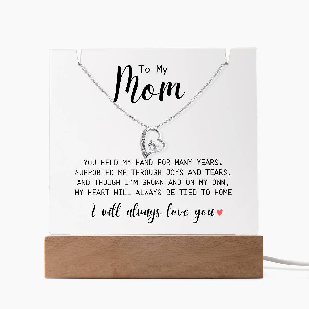 To My Mom | You Held My Hand | Forever Love Necklace