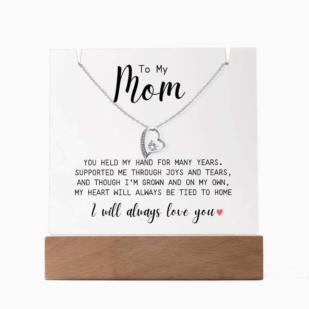 To My Mom | You Held My Hand | Forever Love Necklace