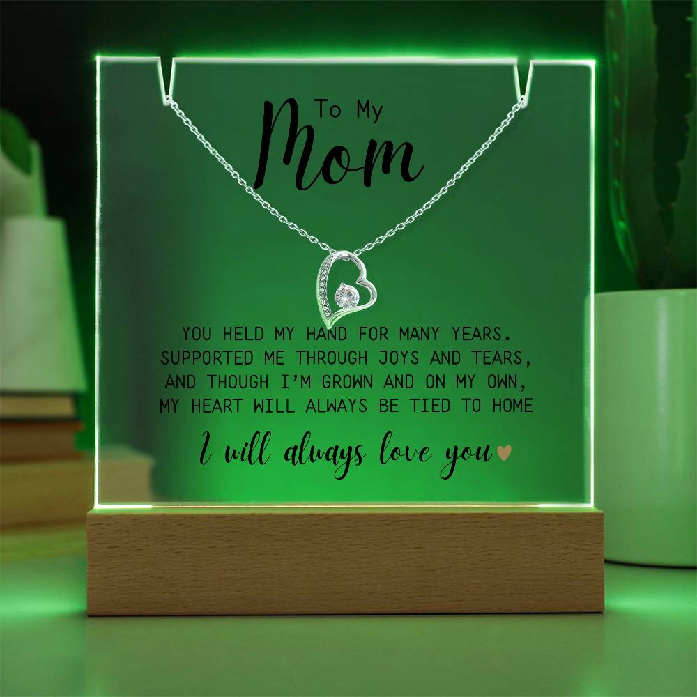 To My Mom | You Held My Hand | Forever Love Necklace