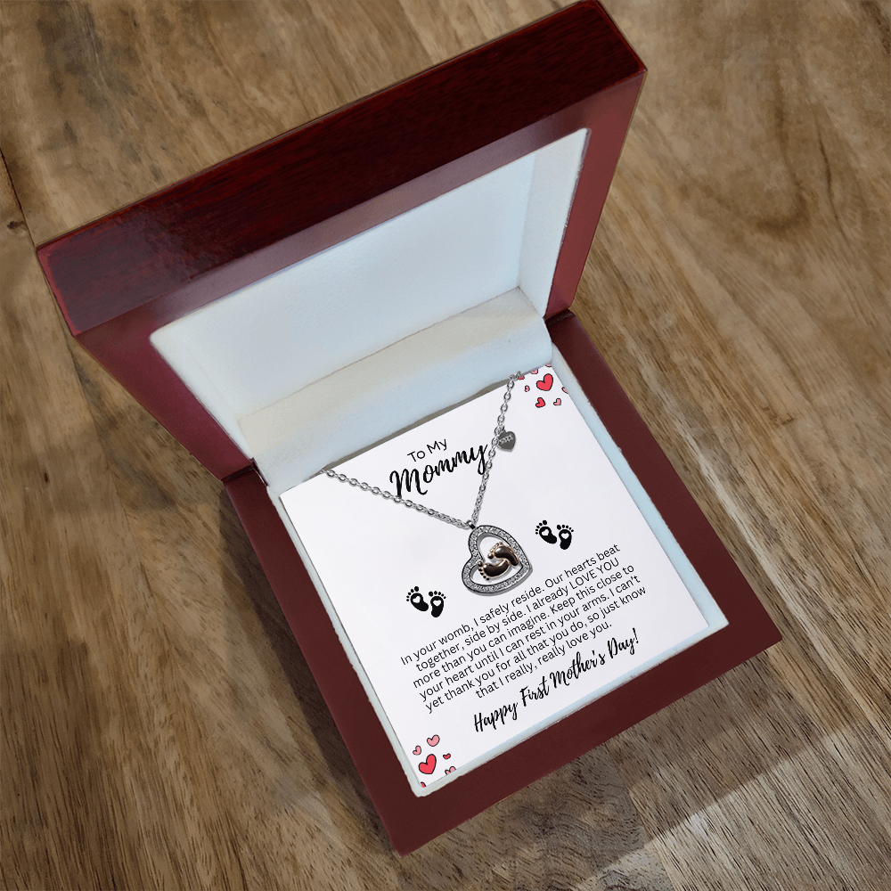Mommy to Be Baby Feet Necklace