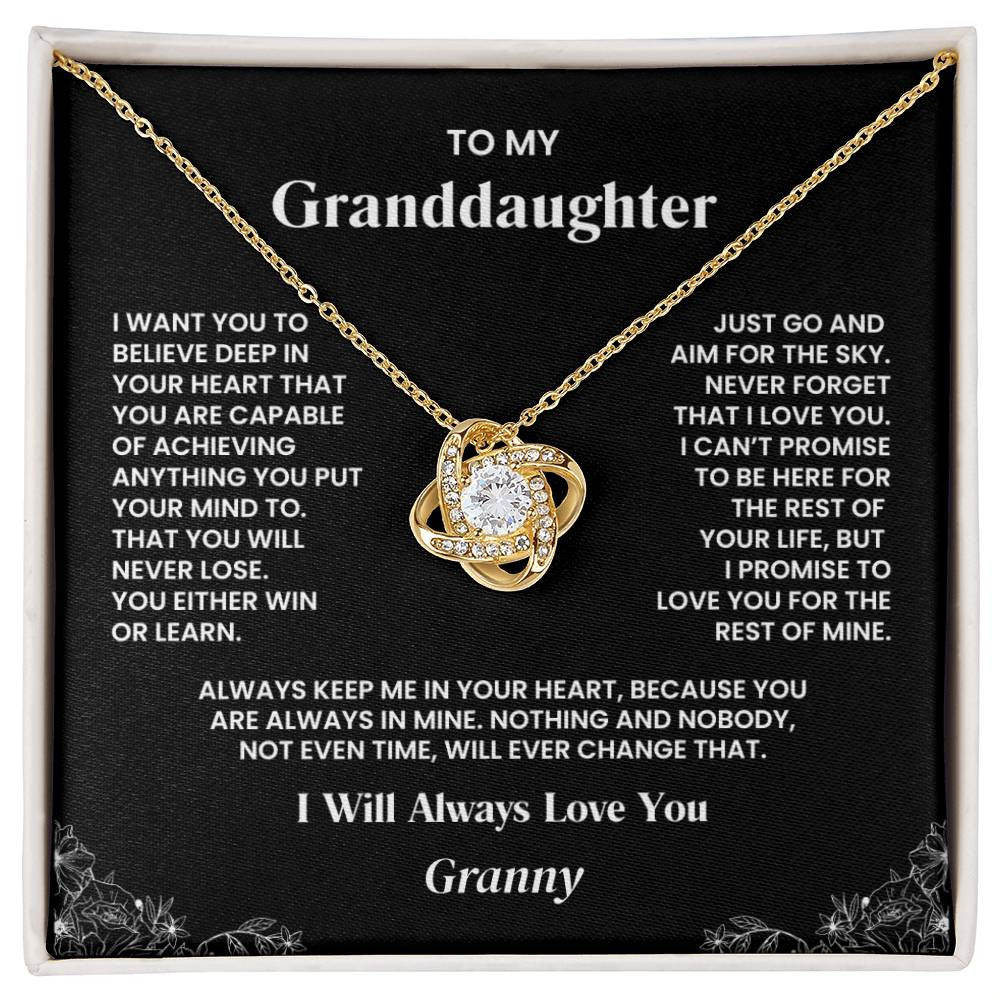 Personalized Granddaughter Necklace | Aim for the Sky