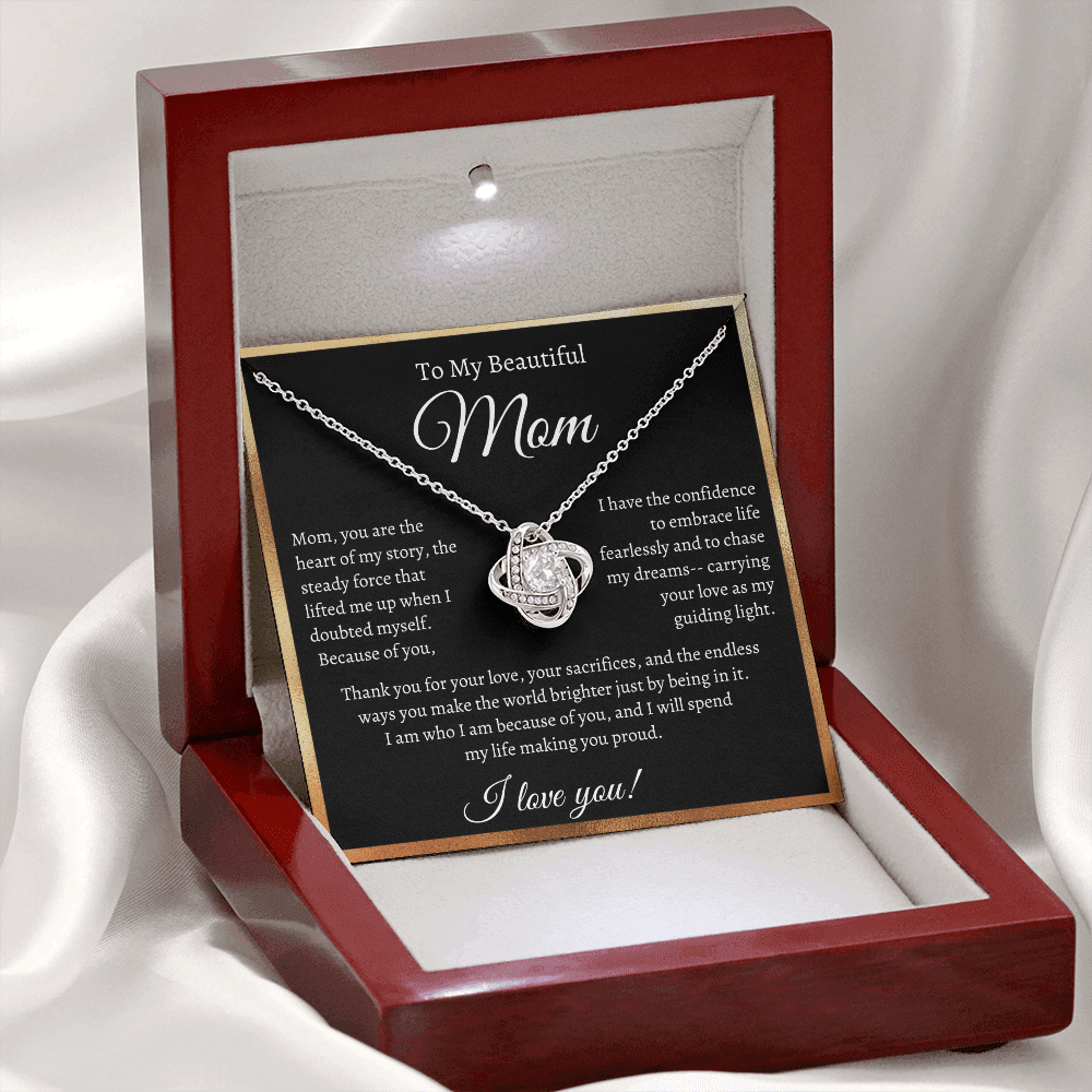 Beautiful Mom Necklace | Heart of my story - Bill and Dot's Finds