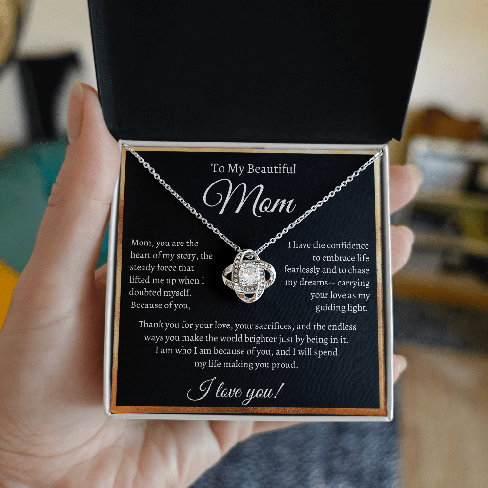 Beautiful Mom Necklace | Heart of my story - Bill and Dot's Finds