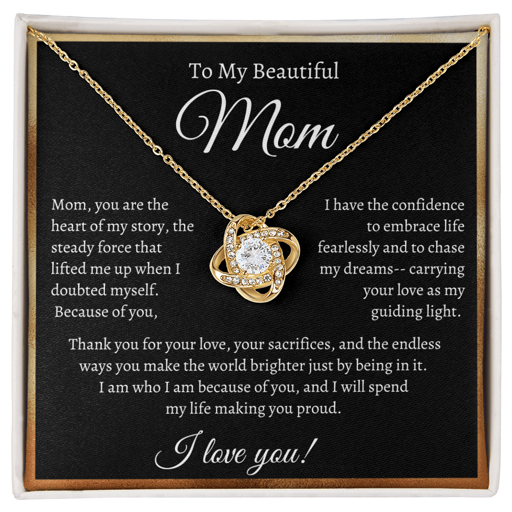 Beautiful Mom Necklace | Heart of my story - Bill and Dot's Finds
