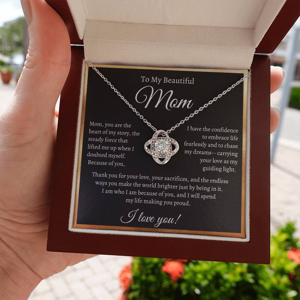 Beautiful Mom Necklace | Heart of my story - Bill and Dot's Finds