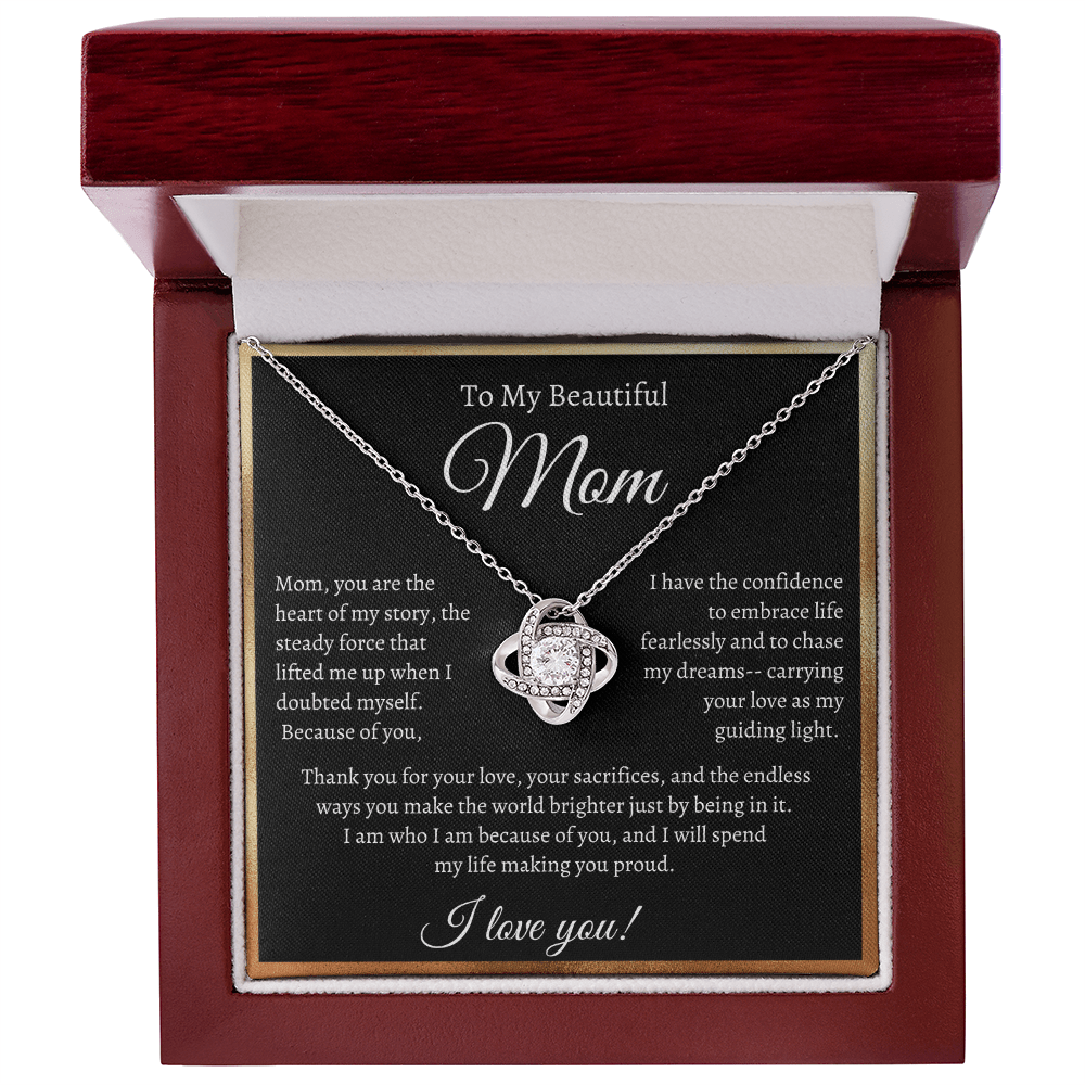 Beautiful Mom Necklace | Heart of my story - Bill and Dot's Finds