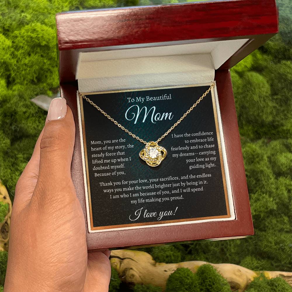 Beautiful Mom Necklace | Heart of my story - Bill and Dot's Finds