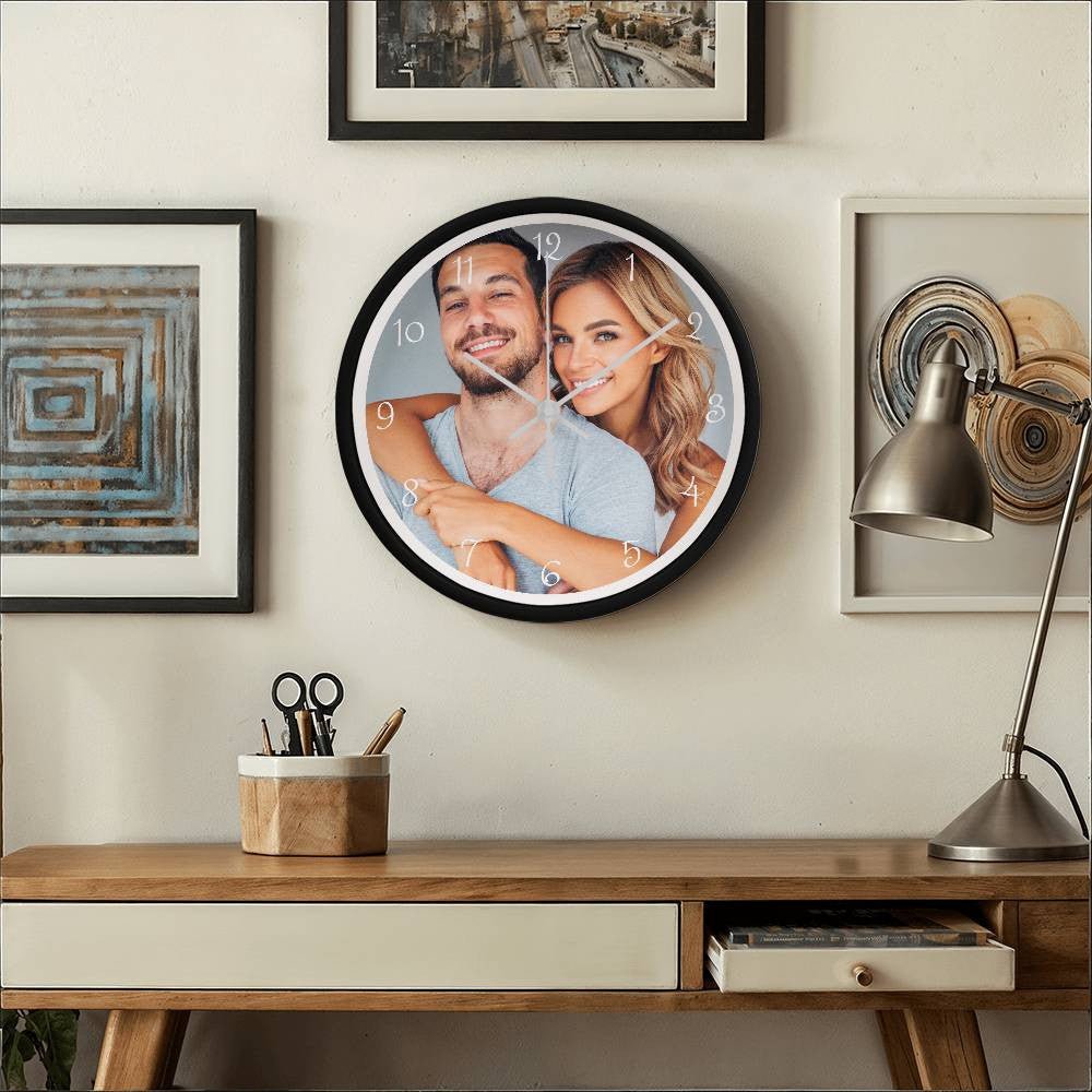 Customized Photo Wooden Frame 10" Clock - Bill and Dot's Finds