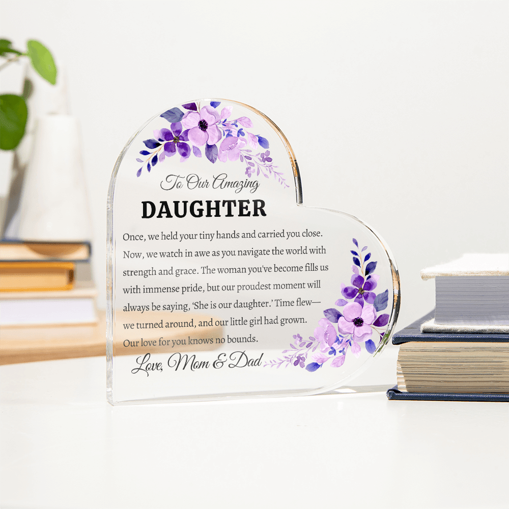 Daughter Gift from Parents – Sentimental Keepsake Plaque for Any Occasion - Bill and Dot's Finds
