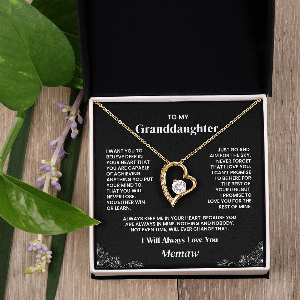 Personalized Granddaughter Necklace | Believe