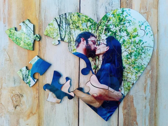 CUSTOM Photo Heart Shaped Puzzle