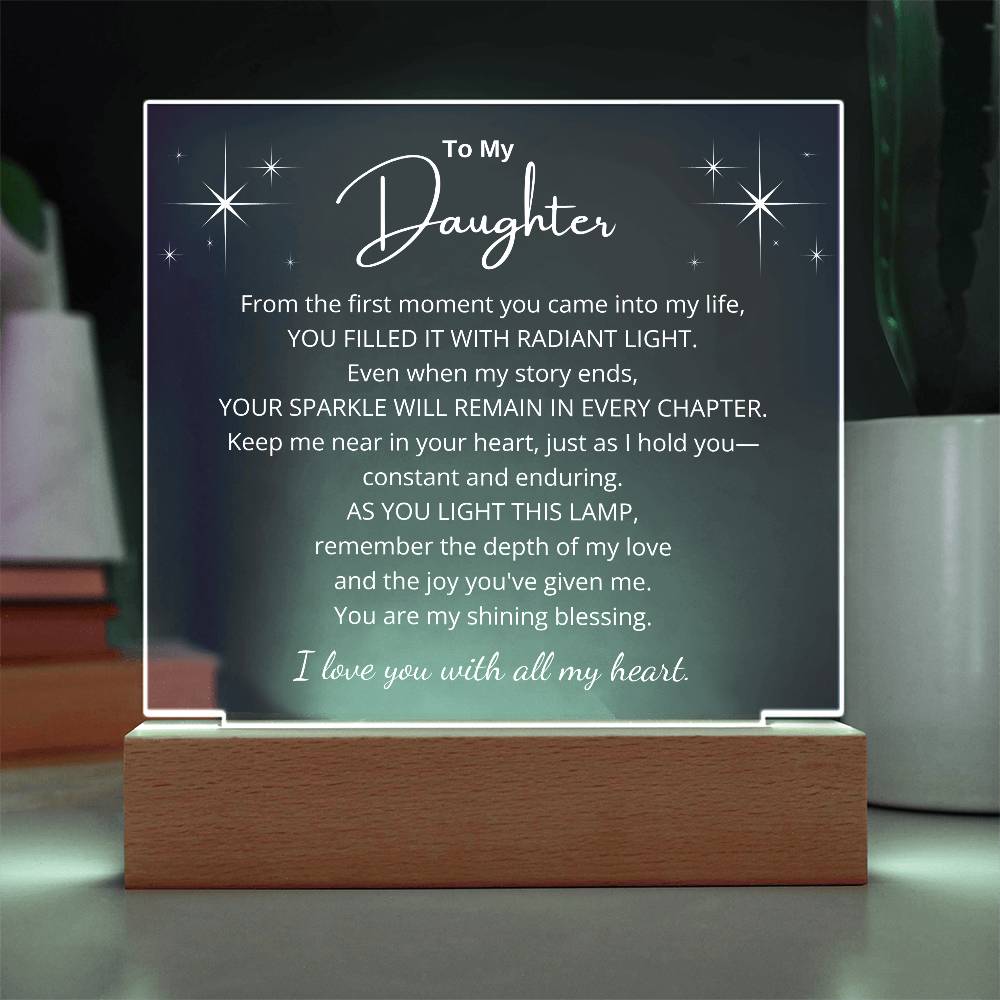 Radiant Love LED Plaque for Daughter