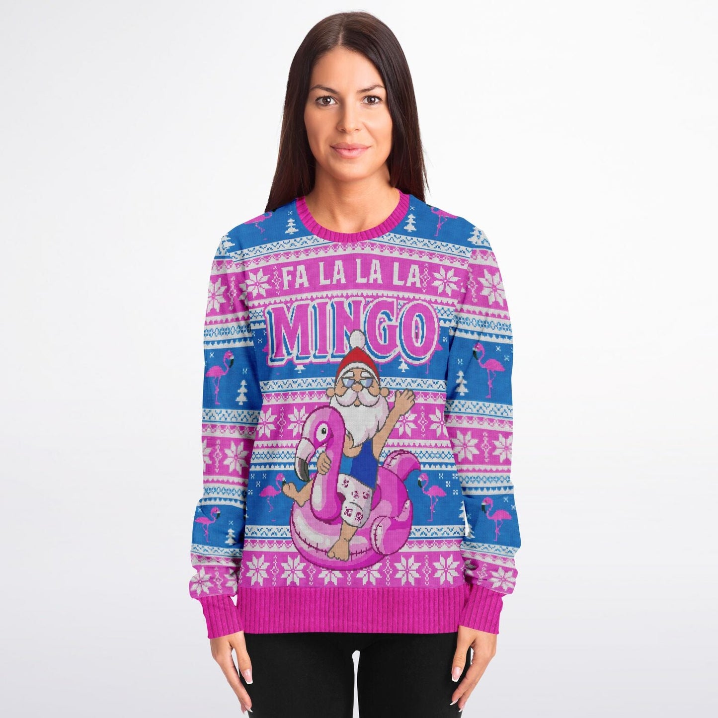 Feliz Flamingo Christmas Sweater