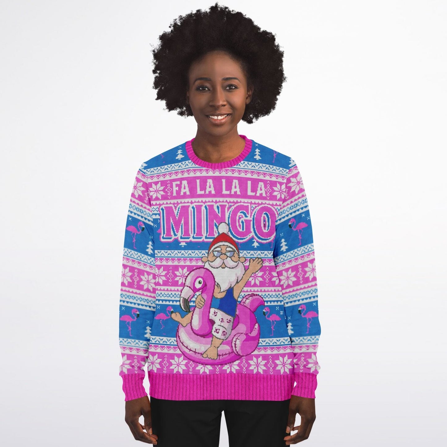 Feliz Flamingo Christmas Sweater