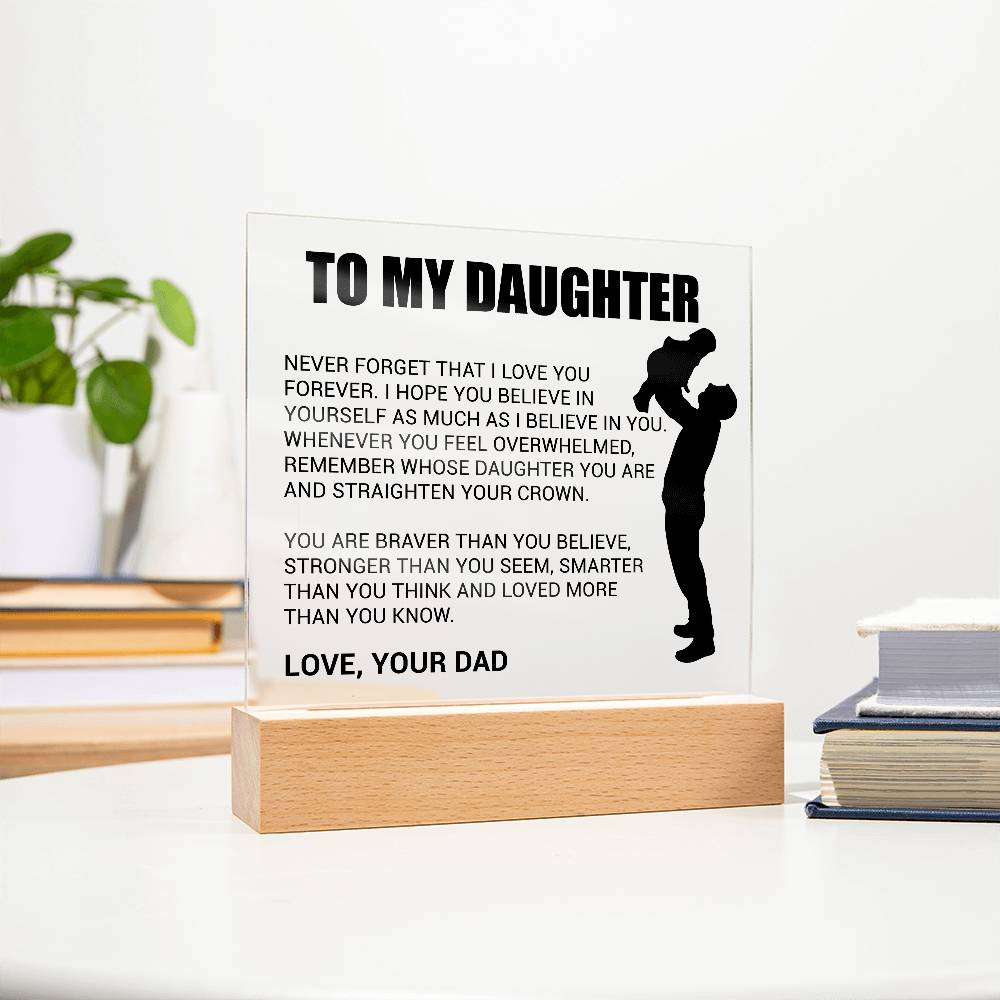 Radiant Dad-Daughter Plaque Gift