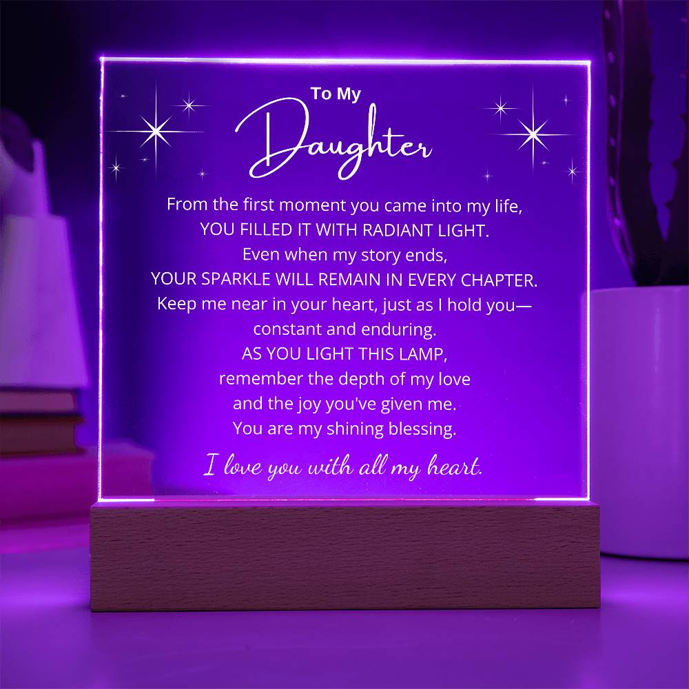 Radiant Love LED Plaque for Daughter