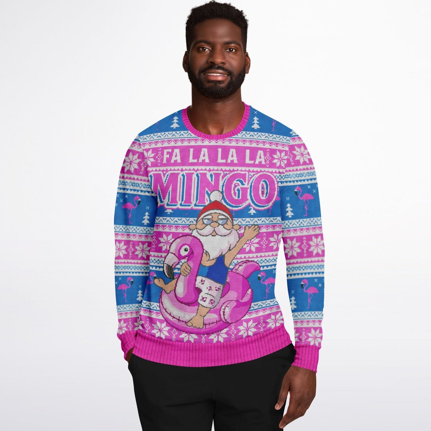 Feliz Flamingo Christmas Sweater