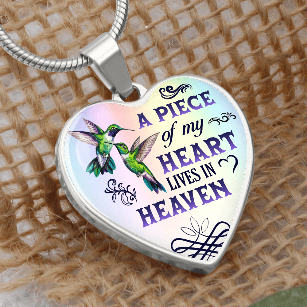 Piece of My Heart Lives in Heaven - Heart Pendant - Bill and Dot's Finds