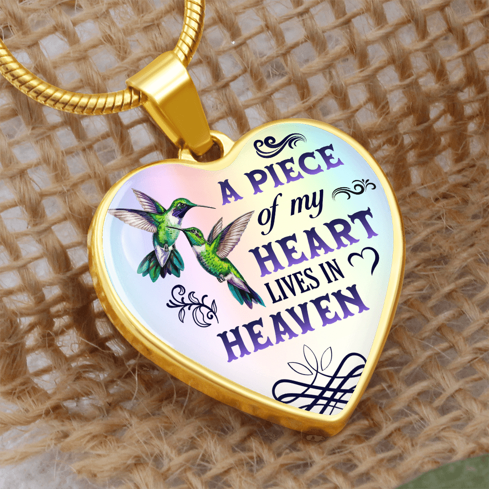 Piece of My Heart Lives in Heaven - Heart Pendant - Bill and Dot's Finds