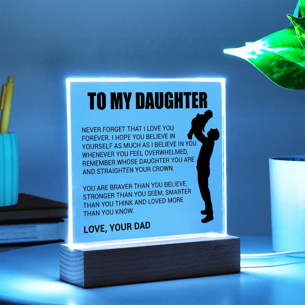 Radiant Dad - Daughter Plaque Gift - Bill and Dot's Finds