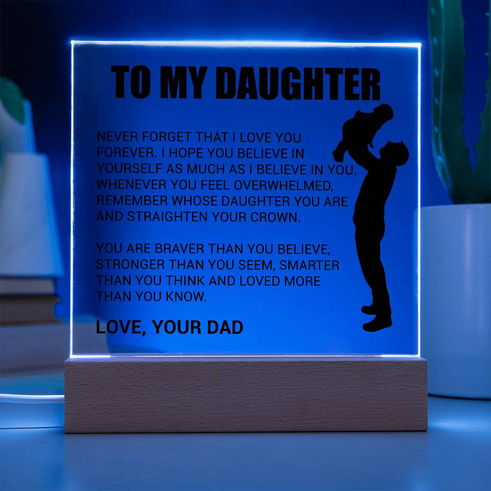 Radiant Dad - Daughter Plaque Gift - Bill and Dot's Finds