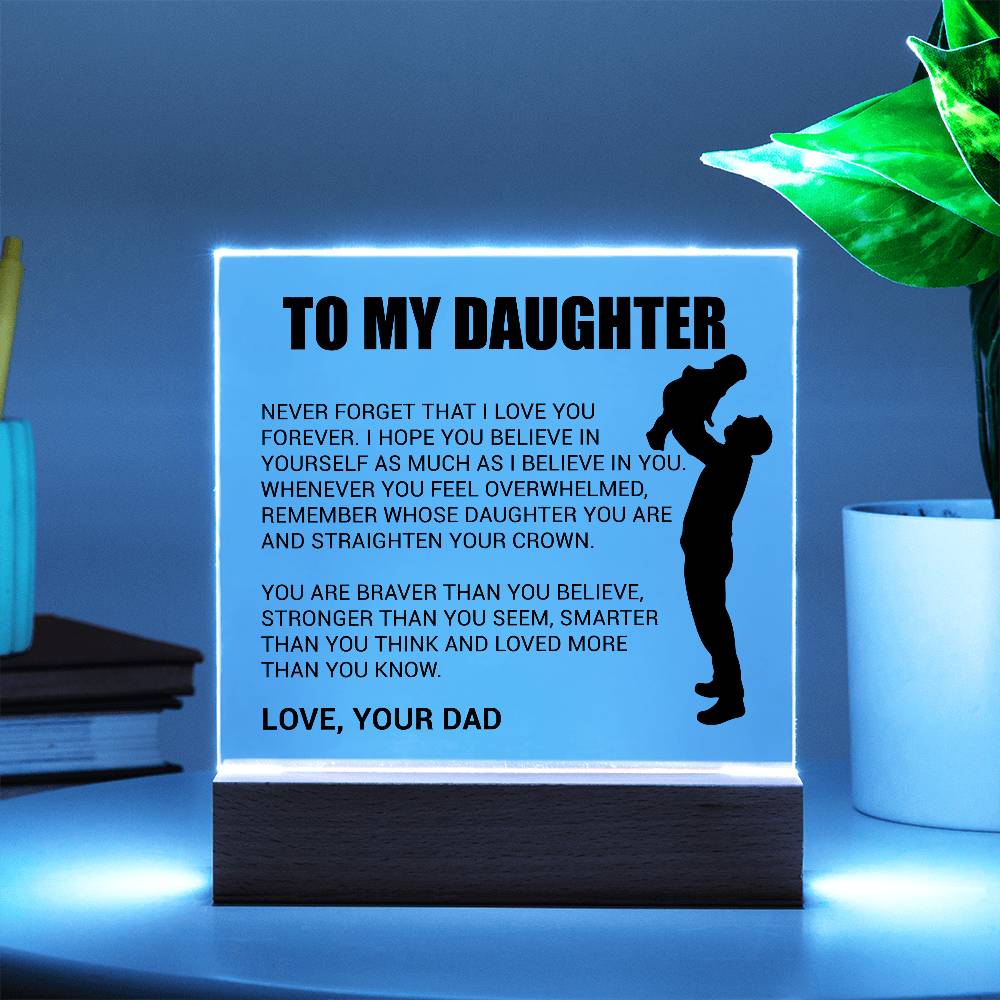 Radiant Dad - Daughter Plaque Gift - Bill and Dot's Finds