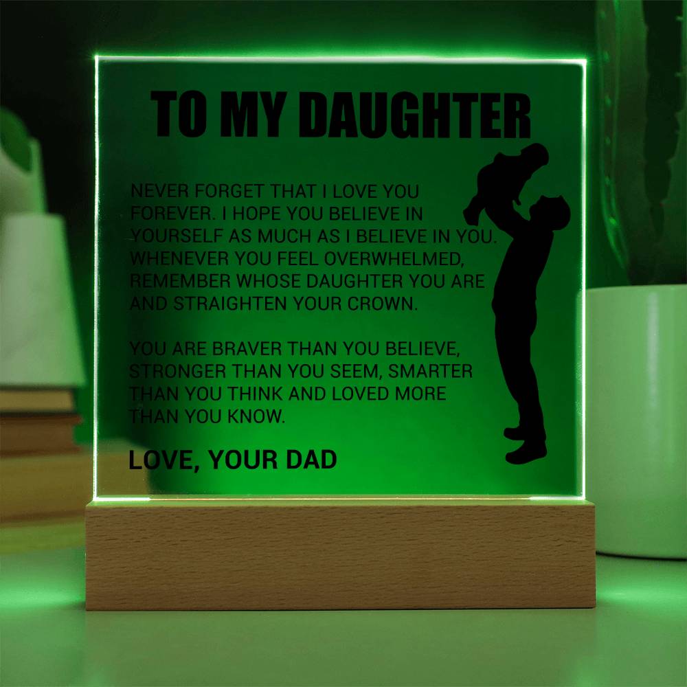 Radiant Dad - Daughter Plaque Gift - Bill and Dot's Finds