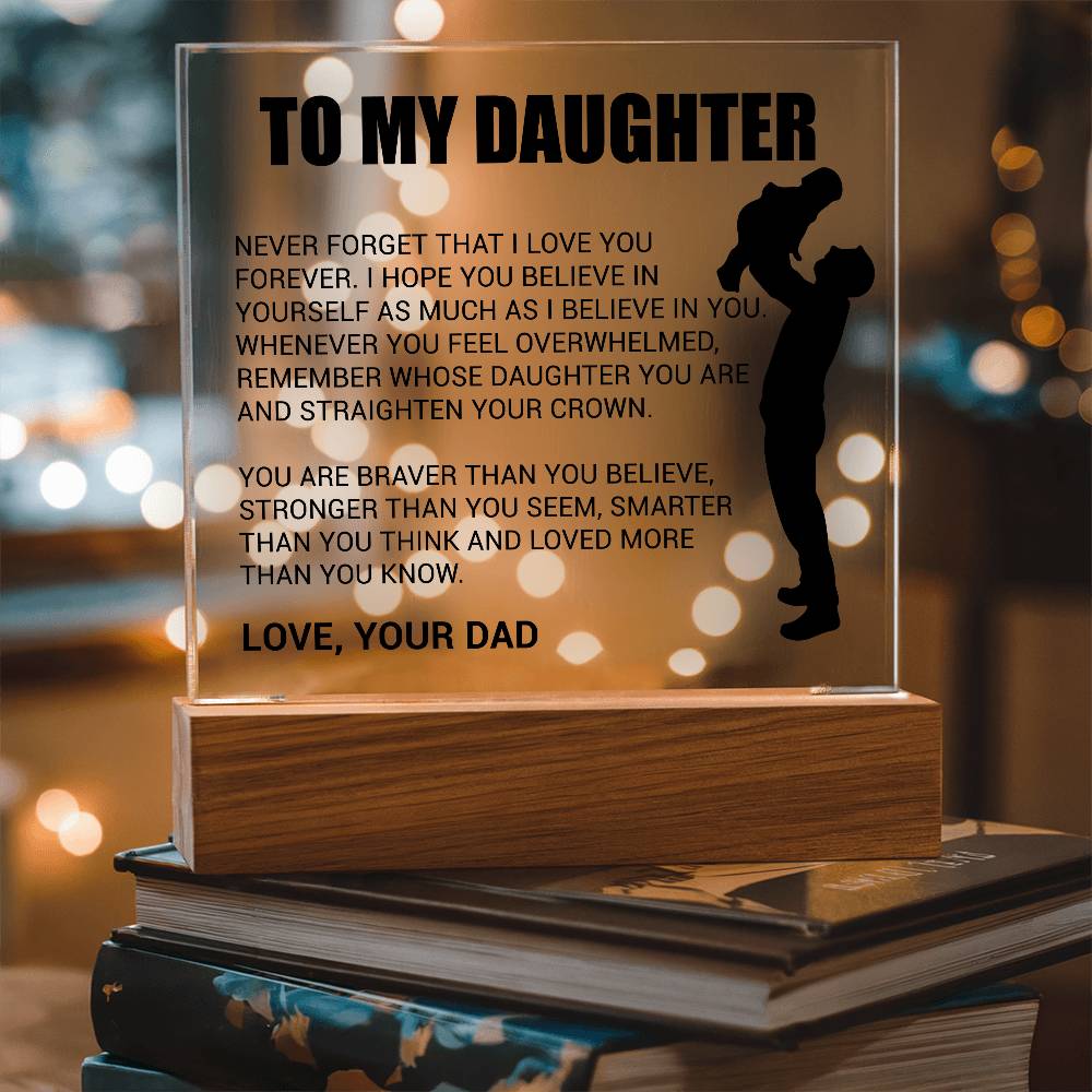 Radiant Dad - Daughter Plaque Gift - Bill and Dot's Finds