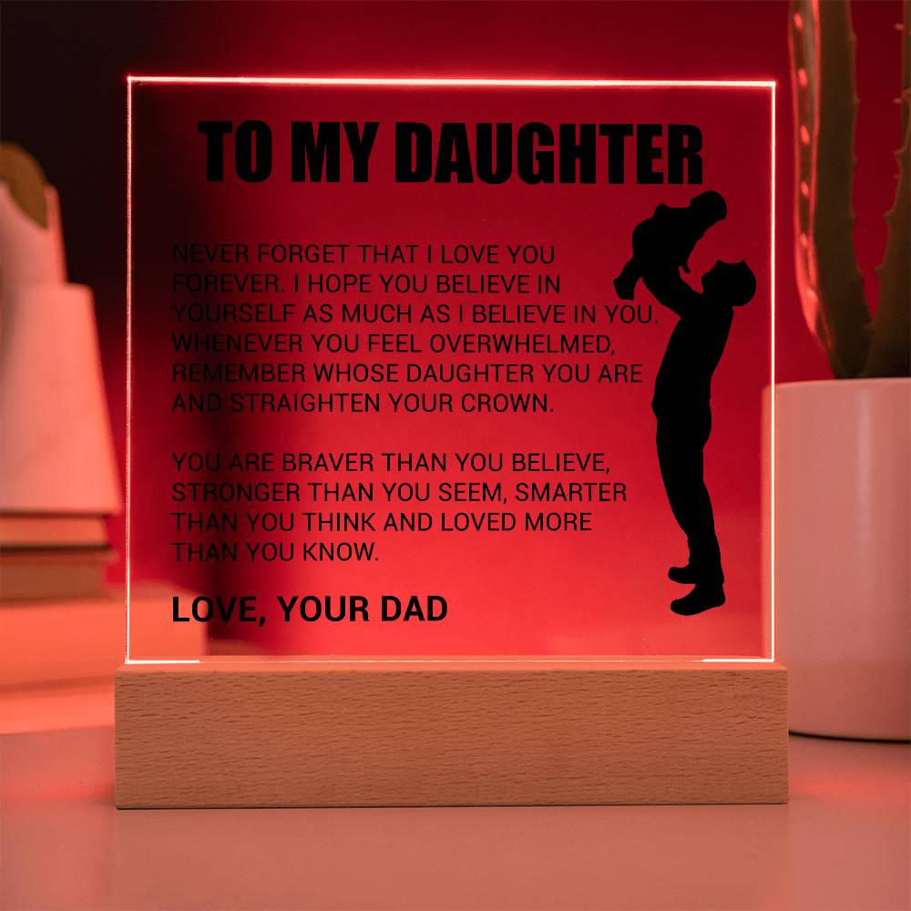 Radiant Dad - Daughter Plaque Gift - Bill and Dot's Finds