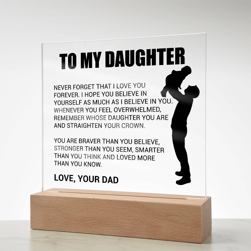 Radiant Dad - Daughter Plaque Gift - Bill and Dot's Finds