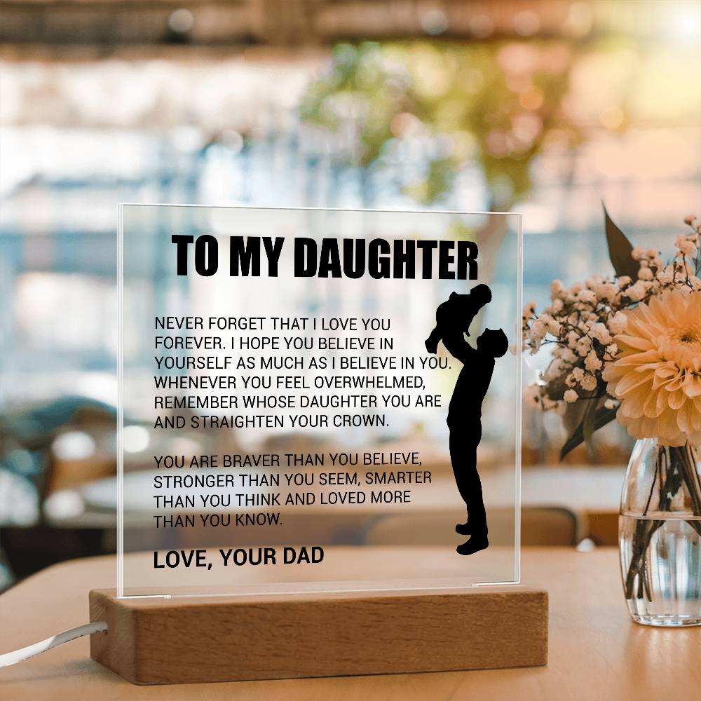 Radiant Dad - Daughter Plaque Gift - Bill and Dot's Finds