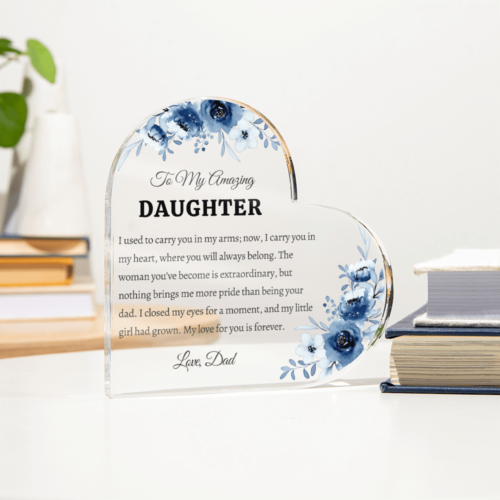 Sentimental Gift from Dad – Meaningful Keepsake Plaque for Daughter - Bill and Dot's Finds