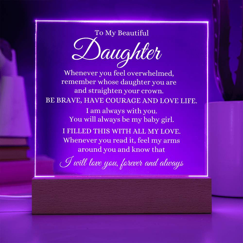 To My Beautiful Daughter | Acrylic Lamp