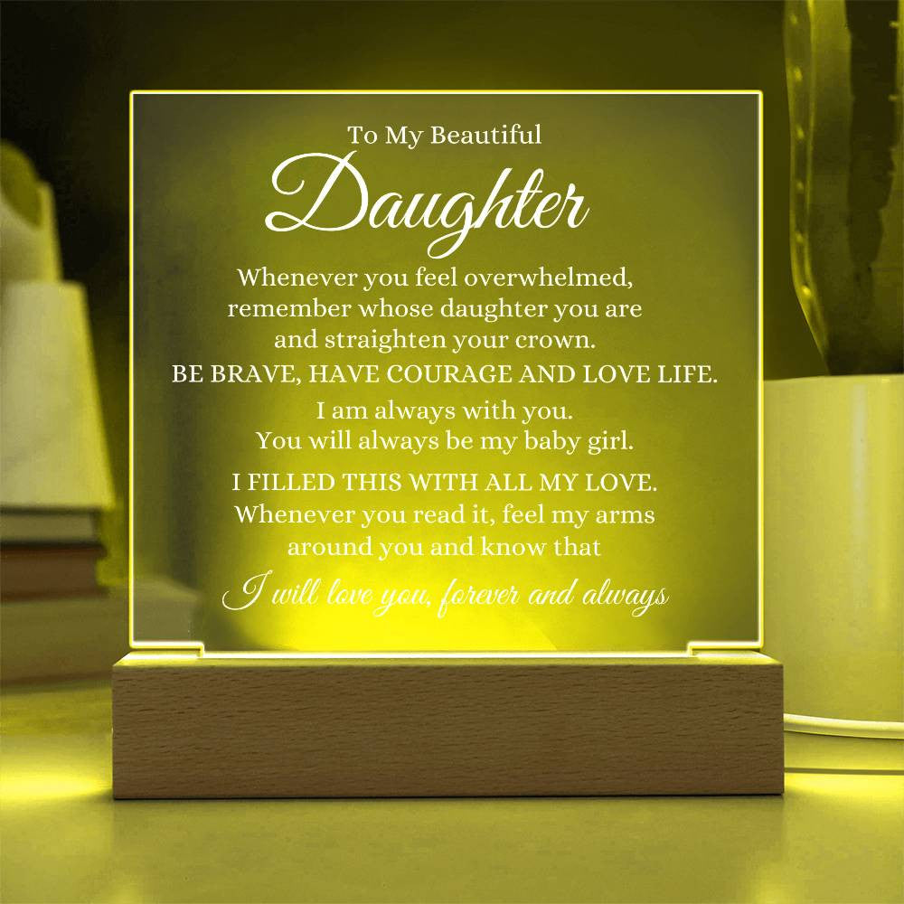 To My Beautiful Daughter | Acrylic Lamp