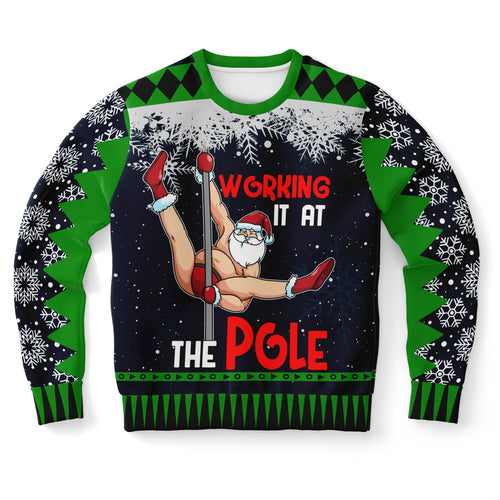 “Working It at the Pole” Funny Christmas Sweat
