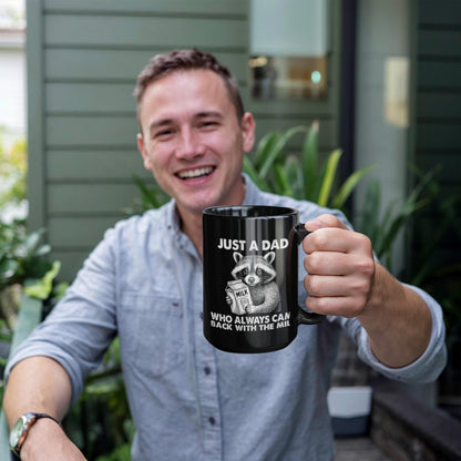 “Just a Dad Who Always Came Back With the Milk” – Black Ceramic Mug (11oz. or 15 oz)