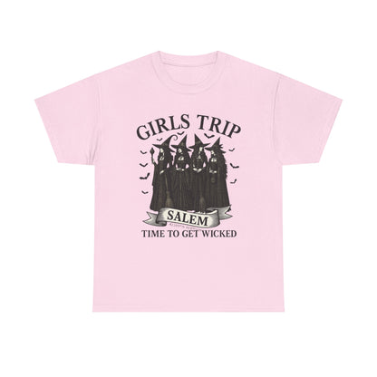 Girls Trip Unisex Heavy Cotton Tee, Fun Group Vacation Shirt, Best Friend Gift, Travel T-Shirt, Casual Summer Wear, Perfect for Celebrations
