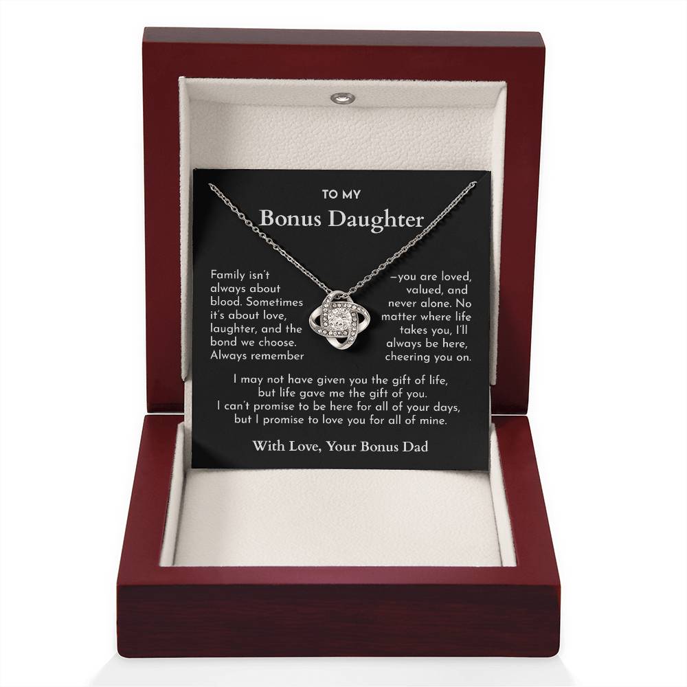 “Life Gave Me the Gift of You” Bonus Daughter Necklace from Bonus Dad