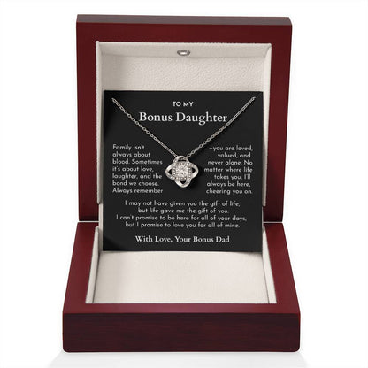 “Life Gave Me the Gift of You” Bonus Daughter Necklace from Bonus Dad