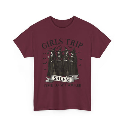 Girls Trip Unisex Heavy Cotton Tee, Fun Group Vacation Shirt, Best Friend Gift, Travel T-Shirt, Casual Summer Wear, Perfect for Celebrations