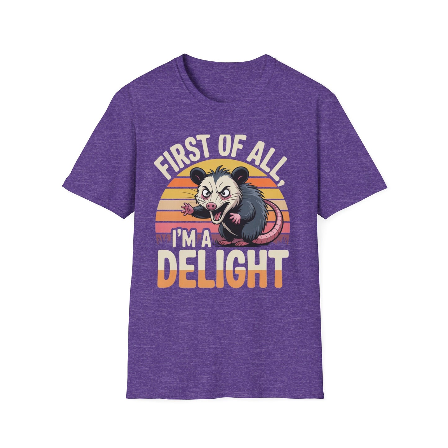 First of All, I’m a Delight Possum Shirt – Funny Retro Animal Tee