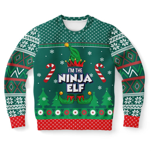 Ninja Elf Ugly Christmas Sweater