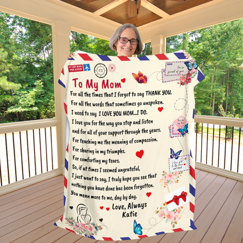 Mom's Cozy Keepsake PERSONALIZED Blanket