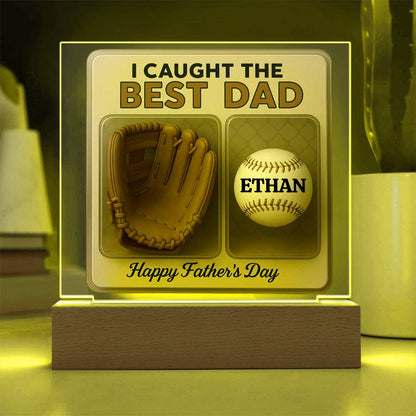 We Caught the Best Dad – Personalized Acrylic Plaque