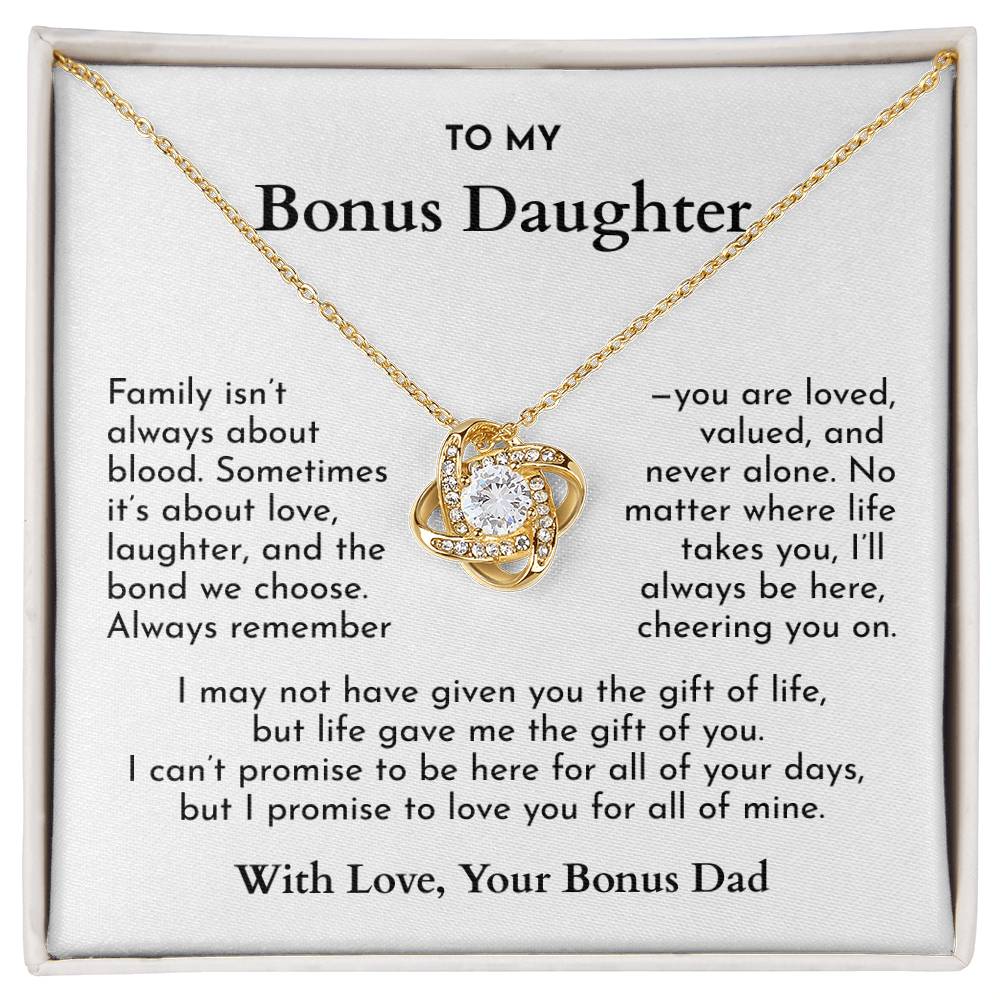 “Life Gave Me the Gift of You” Bonus Daughter Necklace from Bonus Dad