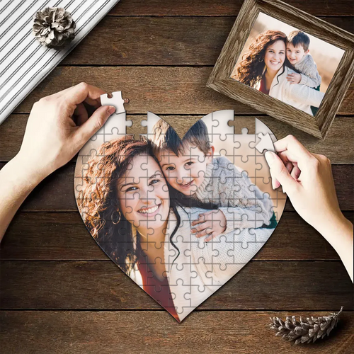 CUSTOM Photo Heart Shaped Puzzle