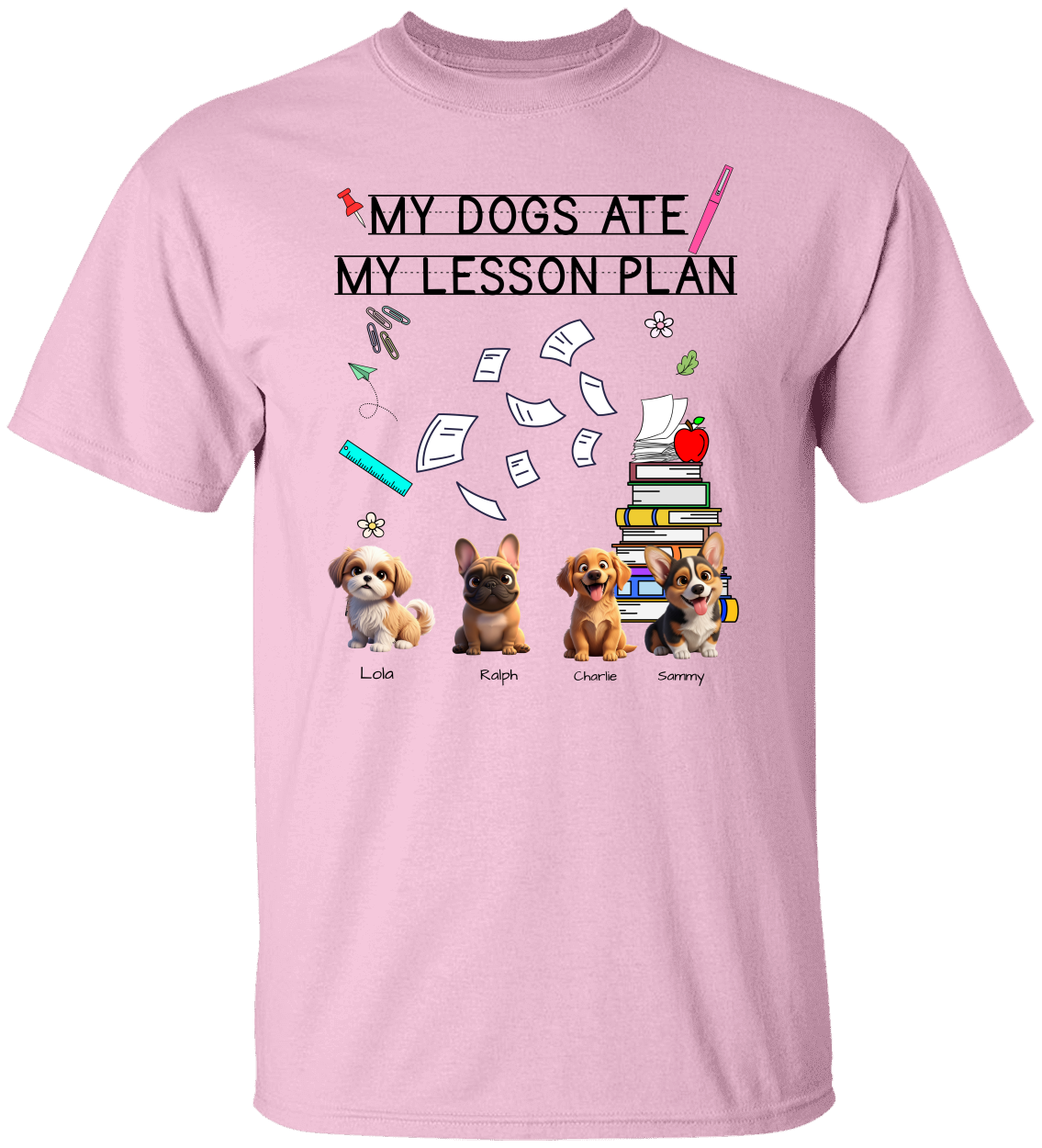 Dog lover teacher gift idea – classroom humor tee