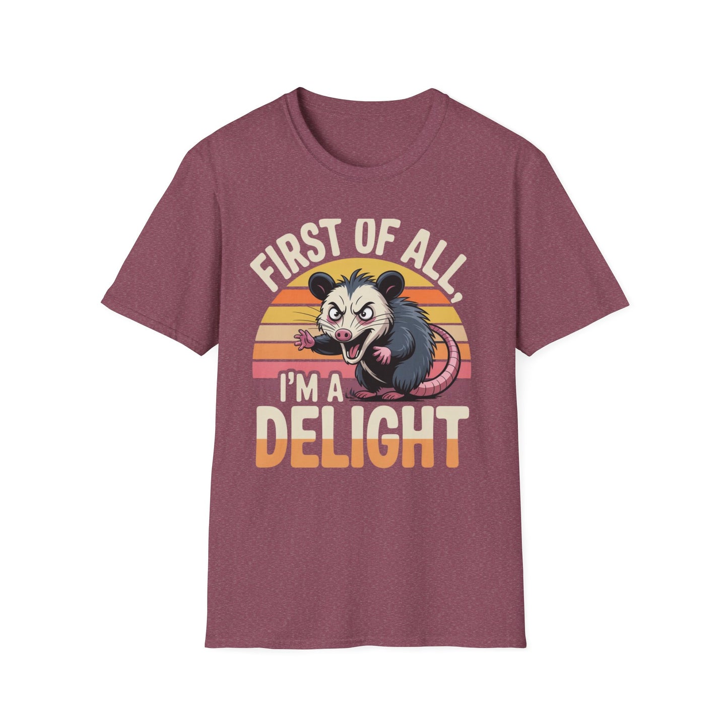 First of All, I’m a Delight Possum Shirt – Funny Retro Animal Tee