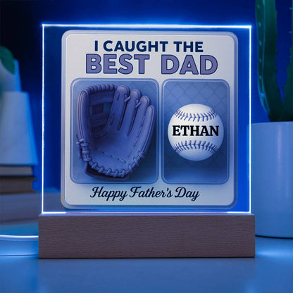 We Caught the Best Dad – Personalized Acrylic Plaque